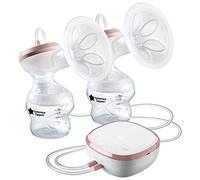 Tommee Tippee - Sacaleche eléctrico doble Made for Me, biberones incluidos, 9 modos expresos, cojines de masaje, extractor de leche portátil recargable por USB, succión potente, silenciador