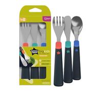 Tommee Tippee Big Kids Stainless Steel First Cutlery Set, Rounded Edges, Chunky Handles, 12m+