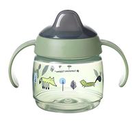 Tommee Tippee Superstar Sippee Taza de Destete, con Tecnología INTELLIVALVE 100% a Prueba de Fugas y Sacudidas, y con Tecnología Antibacteriana BACSHIELD, a Partir de 4 Meses, 190 ml, Verde