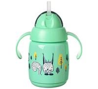 Tommee Tippee Superstar Taza Infantil, con Pajita con Peso, Tecnología Intellivalve 100% a Prueba de Fugas y Sacudidas, y Tecnología Antibacteriana Bacshield, a Partir de 6 Meses, 300 ml, Verde
