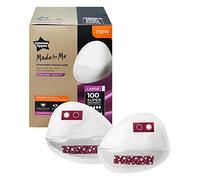 Tommee Tippee Tommee Tippee Made for Me - Almohadillas desechables para el pecho, superabsorbentes, grandes, 100 unidades, color blanco