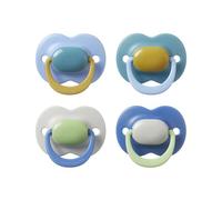 Tommee Tippee Ultimate Fit Chupete, 18-36 meses, paquete de 4 unidades, bloque de color, chupete de ortodoncia para bebés, tetina simétrica, agujeros de aire, silicona 100% libre de BPA, seguro para