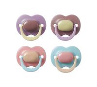 Tommee Tippee Ultimate Fit Chupete, 18-36 meses, paquete de 4 unidades, bloque de color, chupete de ortodoncia para bebés, tetina simétrica, agujeros de aire, silicona 100% libre de BPA, seguro para