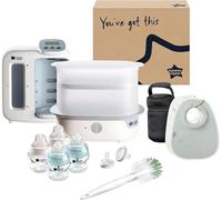 Tommee Tippee Ultimate Formula - Kit de alimentación de vapor, esterilizador de vapor para bebés y máquina perfecta para preparar día y noche, color blanco