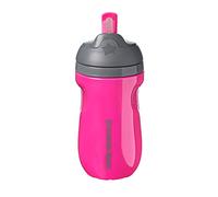 Tommee Tippee Vaso aislado de paja para niños pequeños - 12 meses en adelante, 1 paquete, rosa 549358