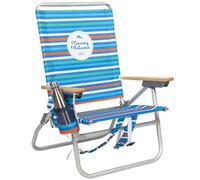 Tommy Bahama 4-Position In-Easy out Folding Backpack Beach Chair Silla de Playa, Poliéster, Logotipo a Rayas, 35.43"x24.69" x 25.20"