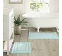 Tommy Bahama - Alfombras de bao Alfombra de bao de algodn Altamente absorbente Decoracin de bao (Isla Turquesa 2 Piezas)