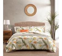 Tommy Bahama Colección Birds of Paradise | Juego de edredón de 5 Piezas, 100% algodón, Reversible, Ropa de Cama para Todas Las Estaciones con Almohadas adicionales, King, Beige