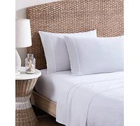 Tommy Bahama Colección Orgánica | Juego de sábanas - 100% algodón, Certificado Gots orgánico, Ultra Suave y Transpirable, suaviza con Cada Lavado, King, Blanco