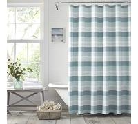 Tommy Bahama Cortina de Ducha, algodón, Azul, 72x72
