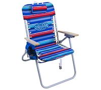 Tommy Bahama Hi-Boy - Silla de Playa Plegable con Cordones y suspensión de 4 Posiciones, de poliéster