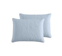 Tommy Bahama Home | Colección Costa Sera | 100% algodón Cepillado Suave, Prelavado para Mayor suavidad, Juego de 2 Fundas estándar para decoración de Dormitorio, 21 x 27 Pulgadas, Azul
