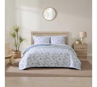 Tommy Bahama - Juego de edredón Queen, Ropa de Cama Reversible de algodón con Fundas a Juego, decoración del hogar Inspirada en la Costa (bolígrafo y Palma de Tinta, Azul Marino, Queen)
