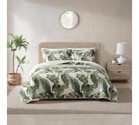 Tommy Bahama Juego de Funda de edredón de algodón Ultra Suave, 3 Piezas, diseño cómodo y Elegante para decoración del hogar, Color Verde, tamaño King
