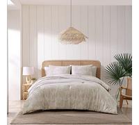 Tommy Bahama - Juego de Funda de edredón Queen, Juego de Ropa de Cama Reversible de algodón con Fundas a Juego, decoración Tropical del hogar (Beige Costa Blanca, Queen)