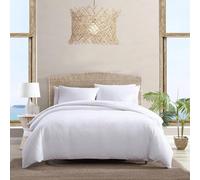 Tommy Bahama Juego de Ropa de Cama de algodón Suave con Fundas a Juego, Peso Medio e Ideal para Todas Las Estaciones, Blanco, King
