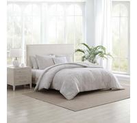 Tommy Bahama - Juego de Ropa de Cama King de 8 Piezas, edredón y sábanas de algodón con Funda de Almohada Adicional, decoración del hogar Inspirada en el Tropical (Art of Palms Beige, King)