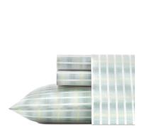 Tommy Bahama Juego de sábanas 100, Fresco y Ligero, Absorbe la Humedad, algodón, Color Verde, Azul y Blanco, tamaño King