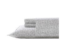 Tommy Bahama - Juego de sábanas King, juego de ropa de cama de percal de algodón, crujiente y fresco, elegante decoración del hogar (Koya Bay Grey, King)