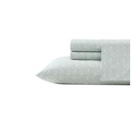 Tommy Bahama - Juego de sábanas, Ropa de Cama de algodón percal Transpirable, 200 Hilos, decoración Tropical para el hogar (Verde piña Venture, tamaño King)