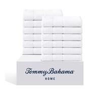 Tommy Bahama - Juego de Toallas de algodón, absorbentes y Resistentes a la decoloración, decoración de baño de Moda (Island Retreat White, 12 Piezas)