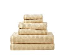 Tommy Bahama - Juego de Toallas de baño, decoración de baño de algodón Altamente Absorbente, Baja Pelusa y Resistente a la decoloración (Amarillo Sol del Pacífico Norte, 6 Piezas)