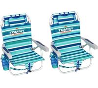 Tommy Bahama Mochila silla de playa 2 piezas aluminio verde