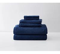 Tommy Bahama Northern Pacific Collection - Juego de Toallas de 6 Piezas, Ropa de baño Decorativa de Calidad de Hotel y SPA, Absorbente y Resistente a la decoloración, 6 Piezas, Azul Marino, Azul