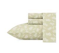 Tommy Bahama - Queen Sheets, Cotton Percale Bedding Set, Crisp & Cool, Stylish Bedding Set (Aloha Pineapple Green, Queen)