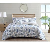 Tommy Bahama Raw Costa Comforter Set, Azul, Matrimonio | Suave y acogedor, comodidad para todas las estaciones, calidez ligera, capas de dormitorio, fácil cuidado