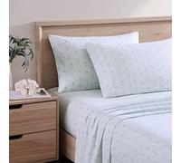 Tommy Bahama - Sábanas tamaño Queen, Juego de Ropa de Cama de percal de algodón, Fresco y Fresco, Elegante decoración para el hogar (Palmeras Azules, Queen)