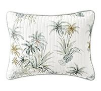 Tommy Bahama Sham Ropa de Cama de algodón con Cierre de sobre, prelavada para Mayor suavidad, 100, Serenity Palm Blue/Off White/Green, 69 x 53 cm (Pack of 1)
