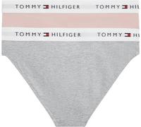Tommy Hilfiger 2 PK Bikini Ug0ug00750 Calzoncillo, Multi (Foggy Pink/L Gry Htr), 10-12 años para Niñas