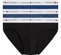 Tommy Hilfiger 3p Brief Um0um03875 Breve, Negro (Blk/BLU JN/AG Sea), L Hombre