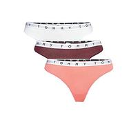 Tommy Hilfiger 3P Thong, Tanga Mujer, Peach Dusk/Deep Rouge/White, S