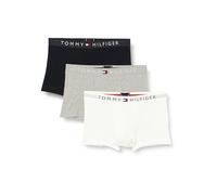 Tommy Hilfiger 3p Trunk WB Um0um03181 Bóxer, Gris (Grey Htr/White/Desert Sky), M (Pack de 3) para Hombre