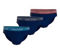 Tommy Hilfiger 3P WB Brief UM0UM03119 Slips, Rosa (CER Aqua/Deep Indigo/Dockside Red), S para Hombre