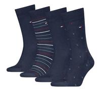 Tommy Hilfiger Tin Giftbox Calcetines clásicos, Azul Marino, 39-42 (Pack de 4) Hombres