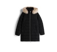Tommy Hilfiger Abrigo de plumas Down Slim con borreguito, Negro (Black), M
