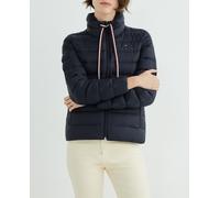 Tommy Hilfiger Abrigo de mujer con cremallera y capucha. Azul marino 40/L