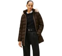 Tommy Hilfiger Abrigo de plumas Down Slim con borreguito, Marrón (Dark Coffee), XXL