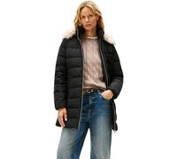 Tommy Hilfiger Abrigo de plumas Down Slim con borreguito, Negro (Black), M