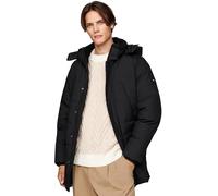 Tommy Hilfiger Abrigo de Plumas Hombre Rockie Utility Parka con Botonera, Negro (Black), S
