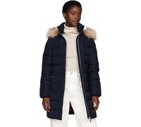 Tommy Hilfiger Abrigo de Plumas Mujer Heritage Down Tyra Coat With Fur con Bolsillos, Azul (Desert Sky), L