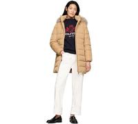 Tommy Hilfiger Abrigo de Plumas Mujer Heritage Down Tyra Coat With Fur con Bolsillos, Verde (Classic Khaki), M
