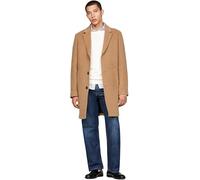 Tommy Hilfiger Abrigo Hombre Mix Coat con una fila de botones, Marrón (Hickory), XL