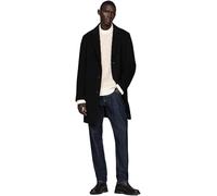Tommy Hilfiger Abrigo Hombre Mix Coat con una fila de botones, Negro (Black), XXL