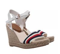 Tommy Hilfiger Alpargata Corporate Wedge Fw0fw07086 para mujer, Blanco Crudo, 40 EU