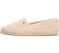 Tommy Hilfiger Alpargata de Lona con Bandera para Mujer, Fw0Fw08541, Color Beige (Guijarro arcillado), 6