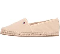 Tommy Hilfiger Alpargata de Lona con Bandera para Mujer, Fw0Fw08541, Color Beige (Guijarro arcillado), 6